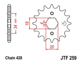 Звезда передняя JTF 259.17